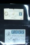 1849-1900 Ensemble de +200 lettres avec timbres, plus
