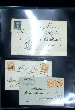 1849-1900 Ensemble de +200 lettres avec timbres, plus