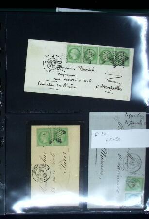 1849-1900 Ensemble de +200 lettres avec timbres, plus