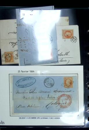 1849-1900 Ensemble de +200 lettres avec timbres, plus