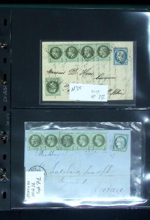1849-1900 Ensemble de +200 lettres avec timbres, plus