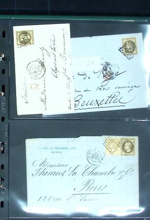 1849-1900 Ensemble de +200 lettres avec timbres, plus