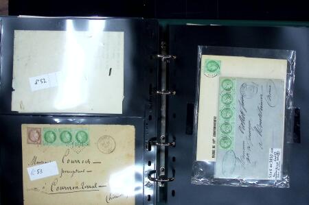 1849-1900 Ensemble de +200 lettres avec timbres, plus