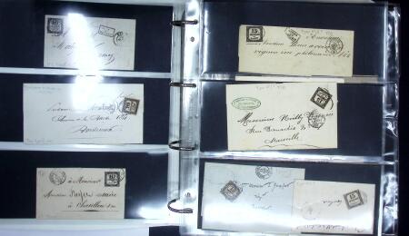 1849-1900 Ensemble de +200 lettres avec timbres, plus