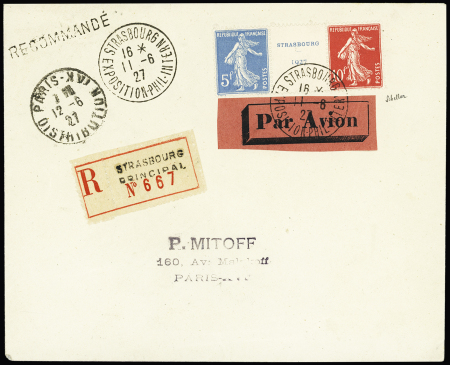 N° 242A Paire avec intervalle obl. Exposition Phil.
