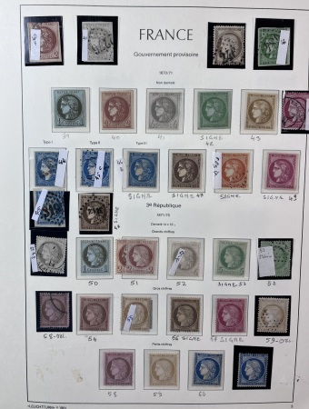 1849-1899 Collection de neufs et d'oblitérés bien