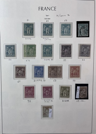 1849-1899 Collection de neufs et d'oblitérés bien