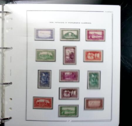 1924-2015 Collection de timbres d'Algérieen 4 albums,