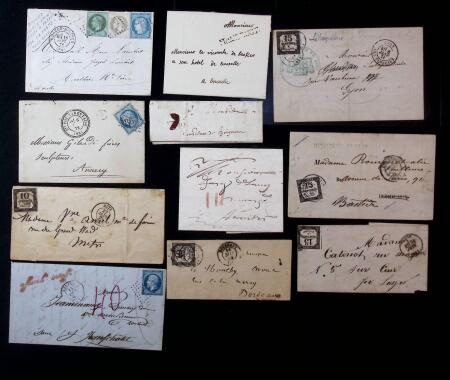 1623-1872 +25 lettres avec marques du 18e siècle,