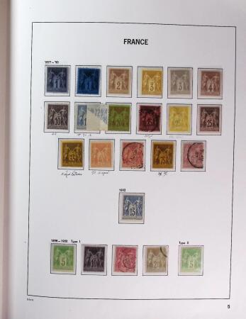 1849-1969 Collection de timbres de France en 2 albums