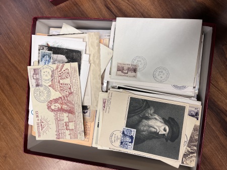 1950-1970 Lot de premier jours et cartes maximum, avec