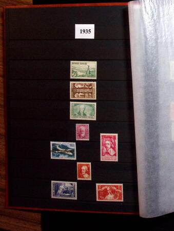 1930-2011 Collection incomplète de timbres neufs de