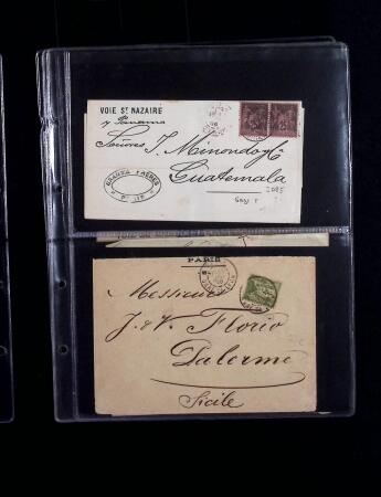 1880-1902 TYPE SAGE: 15 lettres au type Sage avec affranchissements