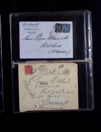 1880-1902 TYPE SAGE: 15 lettres au type Sage avec affranchissements