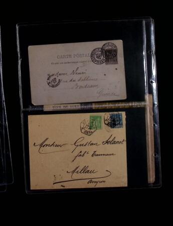 1880-1902 TYPE SAGE: 15 lettres au type Sage avec affranchissements