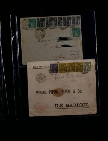1880-1902 TYPE SAGE: 15 lettres au type Sage avec affranchissements
