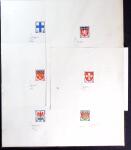Lot de 37 épreuves de luxe sur les blasons de France,