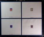 Lot de 37 épreuves de luxe sur les blasons de France,