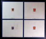 Lot de 37 épreuves de luxe sur les blasons de France,