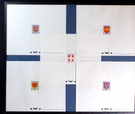 Lot de 37 épreuves de luxe sur les blasons de France,