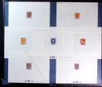 Lot de 37 épreuves de luxe sur les blasons de France,