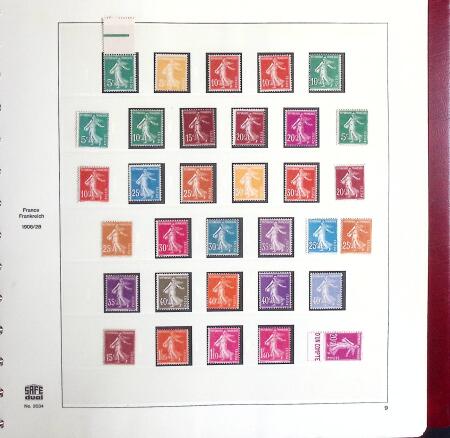 1849-1969 Collection de timbres de France en 3 albums