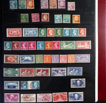 1849-1969 Collection de timbres de France en 3 albums