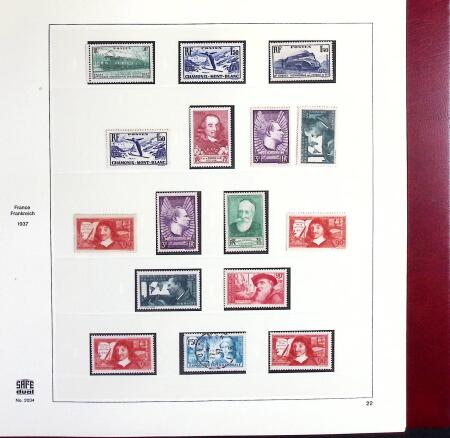 1849-1969 Collection de timbres de France en 3 albums