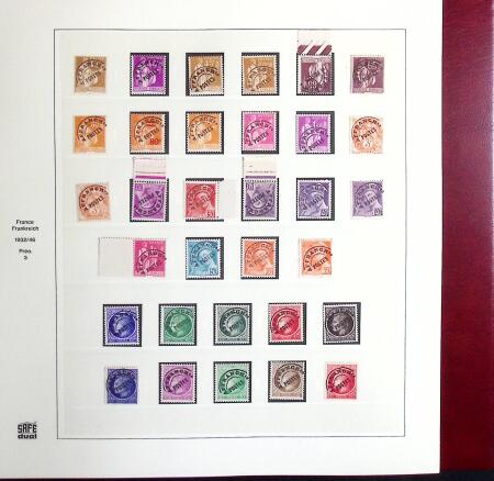 1849-1969 Collection de timbres de France en 3 albums