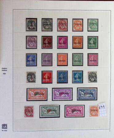 1931-2015 Collection de timbres neufs d'Andorre en