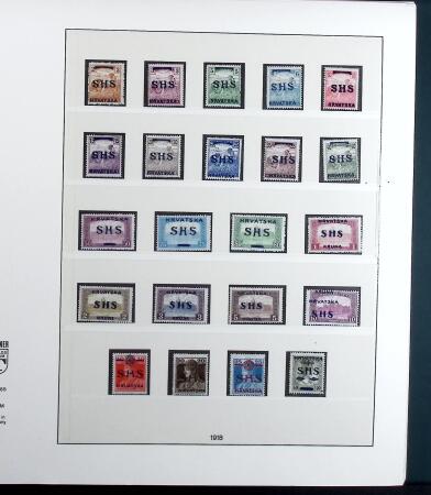 1918-1943 Mostly mint collection of Yugoslavia in Lindner