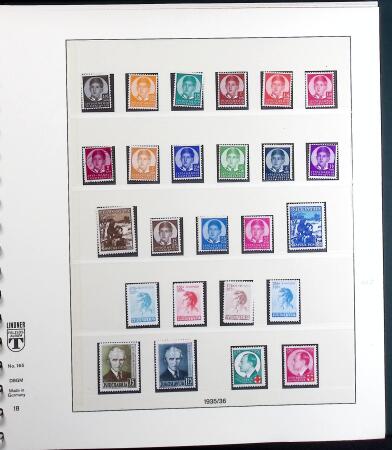 1918-1943 Mostly mint collection of Yugoslavia in Lindner