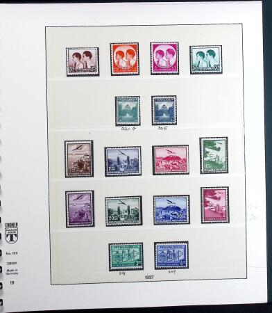 1918-1943 Mostly mint collection of Yugoslavia in Lindner