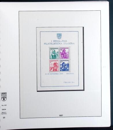 1918-1943 Mostly mint collection of Yugoslavia in Lindner
