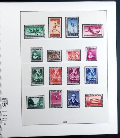 1918-1943 Mostly mint collection of Yugoslavia in Lindner