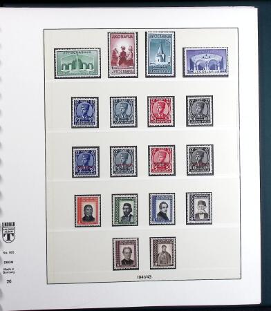 1918-1943 Mostly mint collection of Yugoslavia in Lindner