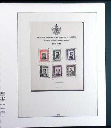 1918-1943 Mostly mint collection of Yugoslavia in Lindner