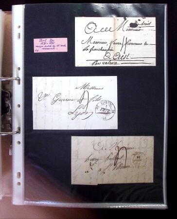 1770-1990 Collection de lettres avec Marques postales