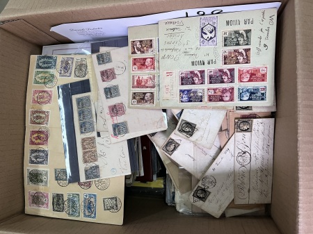 1829-1930 Lot de lettres et d'entiers postaux avec