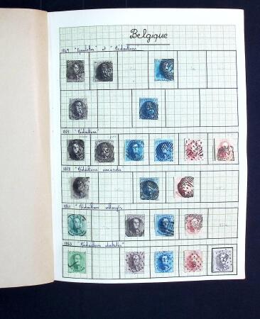 1849-1955, Group with used collection of Belgium in