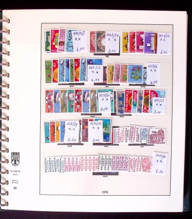 1850-2021, Chiefly never hinged collection of Switzerland