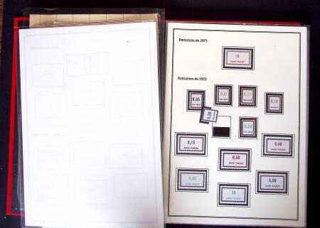 1932-1991 Un classeur de timbres fictifs avec des feuilles