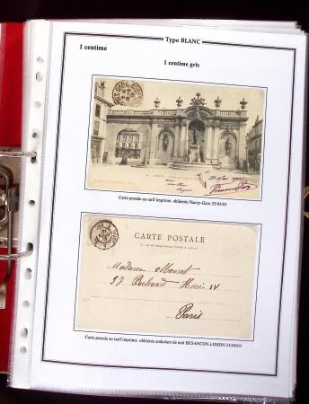 1900-1930 Collection sur le type blanc décrivant au