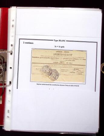 1900-1930 Collection sur le type blanc décrivant au