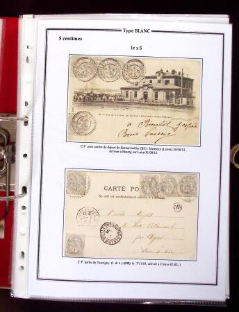 1900-1930 Collection sur le type blanc décrivant au