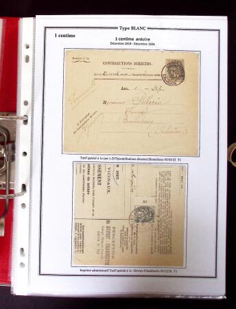 1900-1930 Collection sur le type blanc décrivant au