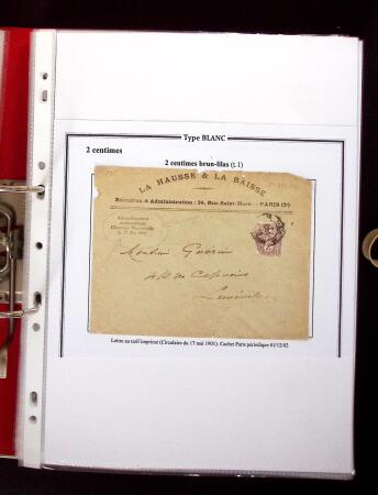 1900-1930 Collection sur le type blanc décrivant au