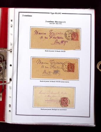 1900-1930 Collection sur le type blanc décrivant au