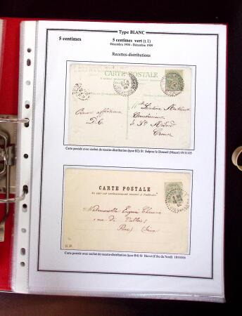 1900-1930 Collection sur le type blanc décrivant au