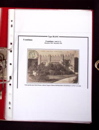 1900-1930 Collection sur le type blanc décrivant au